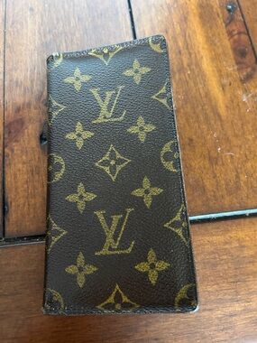 Louis Vuitton Monogram Long Wallet in Brown and Gold